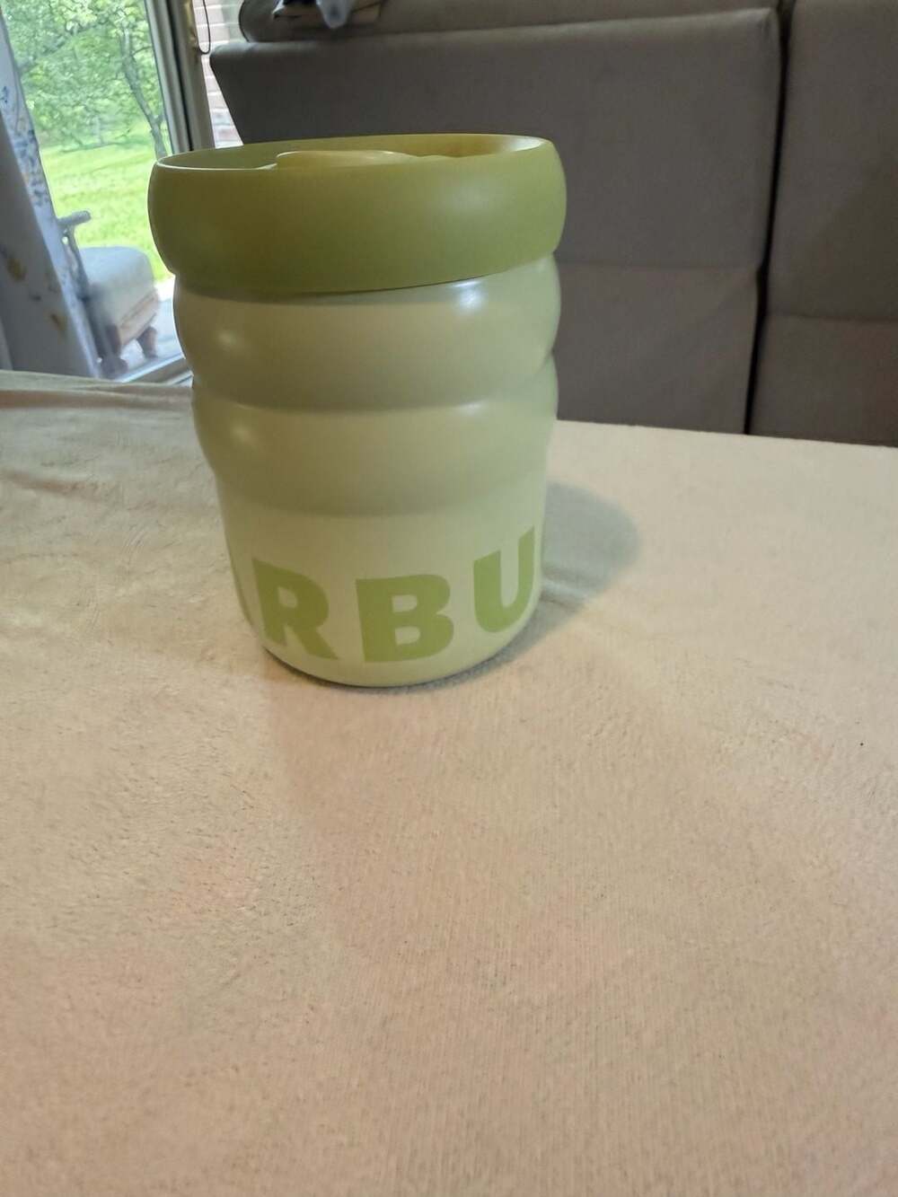 Starbucks Stainless Steel Rippled Mug 12 oz Light Green - Picture 2 of 4